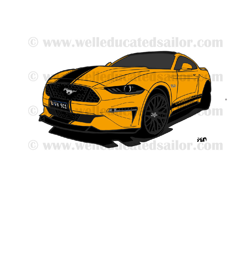 2019 Ford FN Mustang GT Coupe Orange Fury