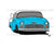 55 Chevrolet Doorslammer Coupe Peacock Blue