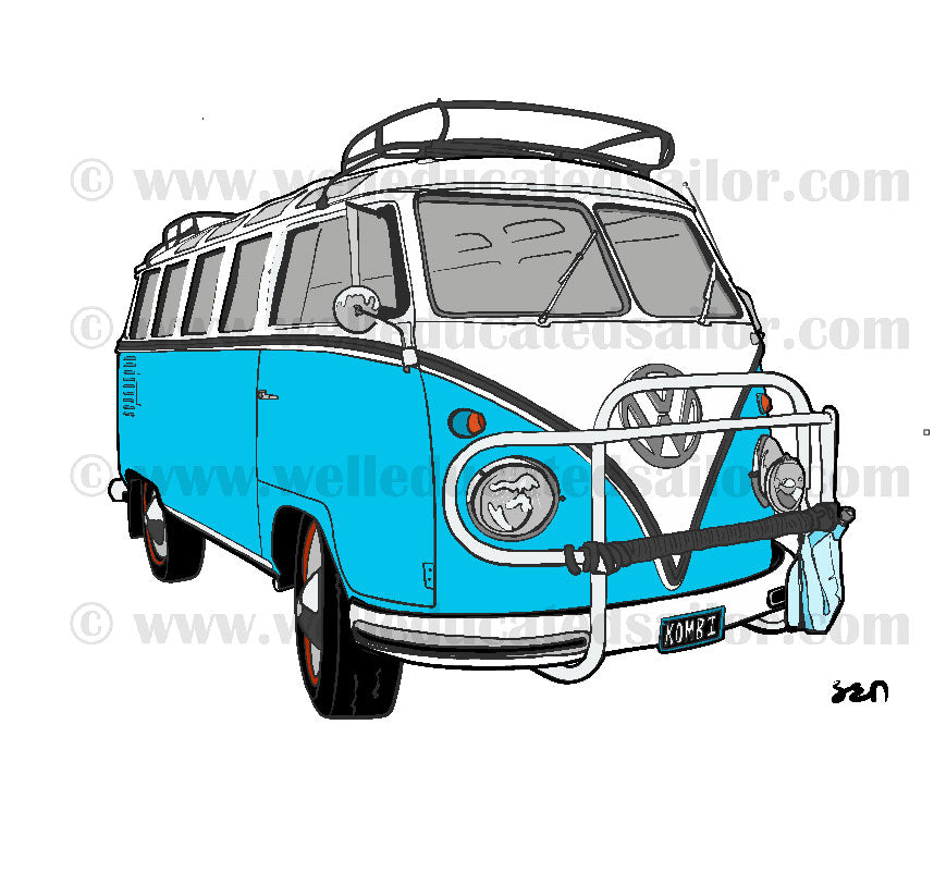 59 VW Kombi Splitscreen Van Sky Blue 800px