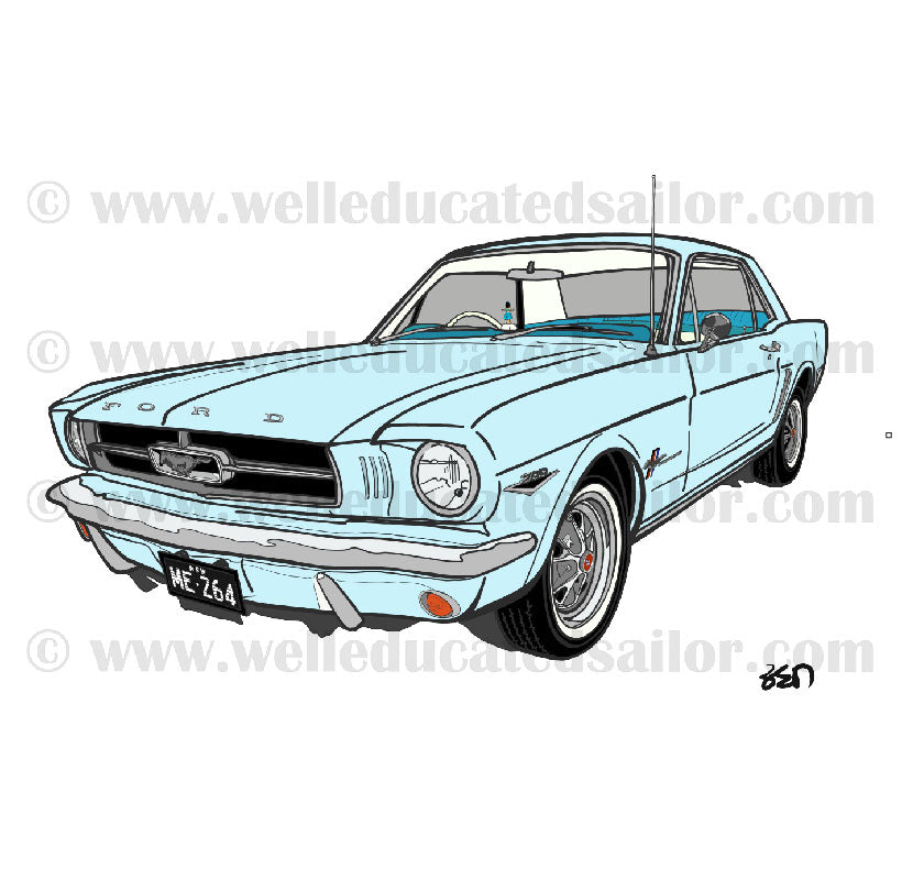 64.5 Ford Mustang Coupe Baby Blue