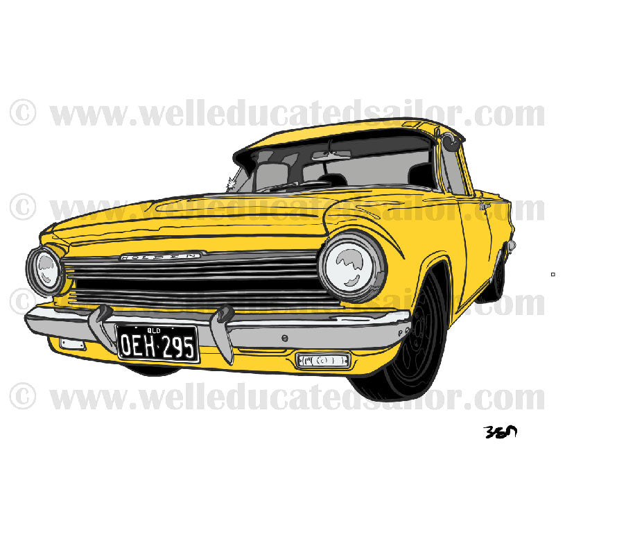64 Holden EH Utility Yellow