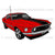 69 Ford Mustang Mach 1 Fastback Red