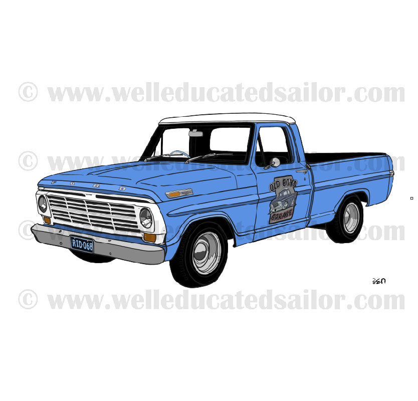 71 Ford Pickup (with 689 grille) Blue