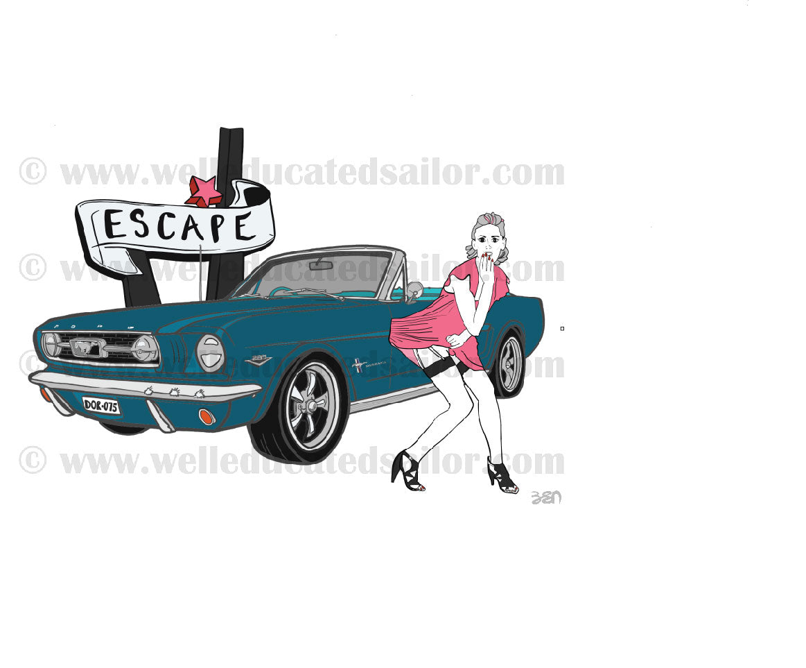 Escape Mustang Teal