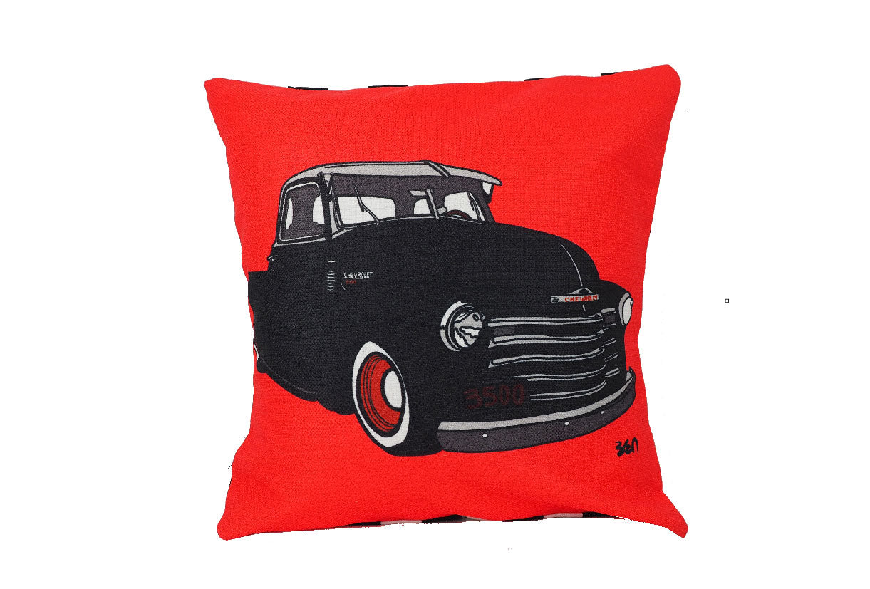 Red Chevy Truck Cushion
