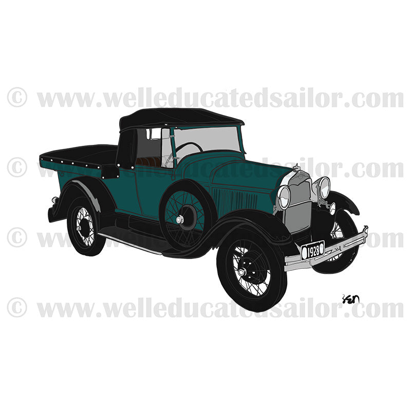 28 Ford Roadster Pickup Green