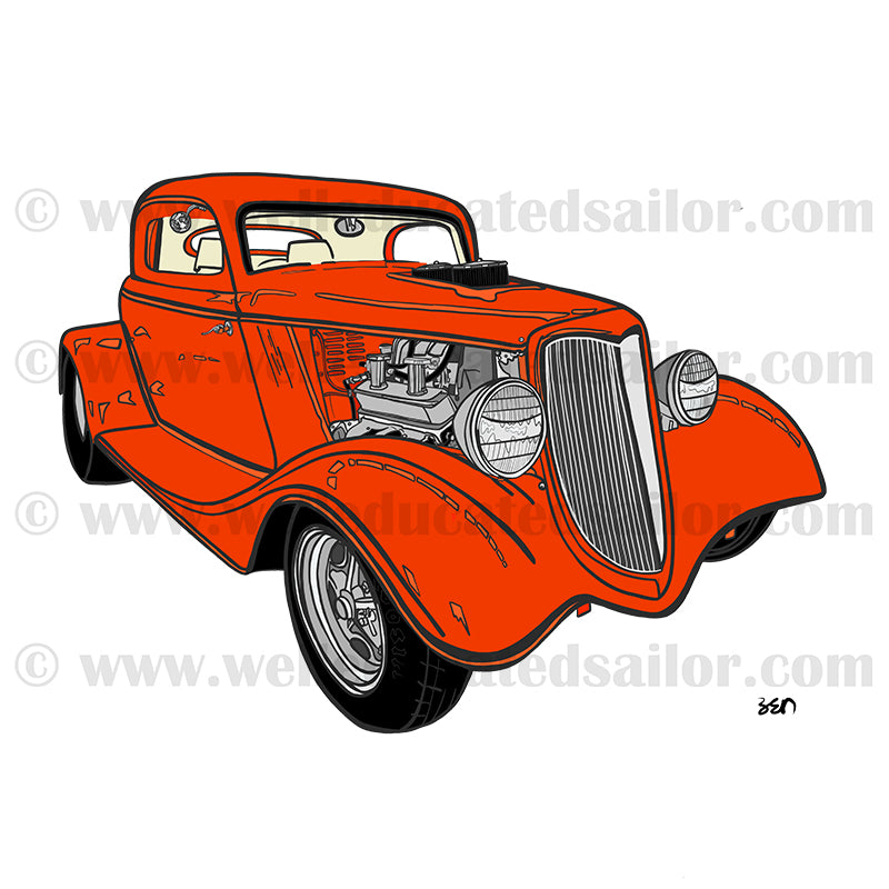 33 Ford Coupe Red