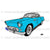 56 Ford Thunderbird Convertible Blue