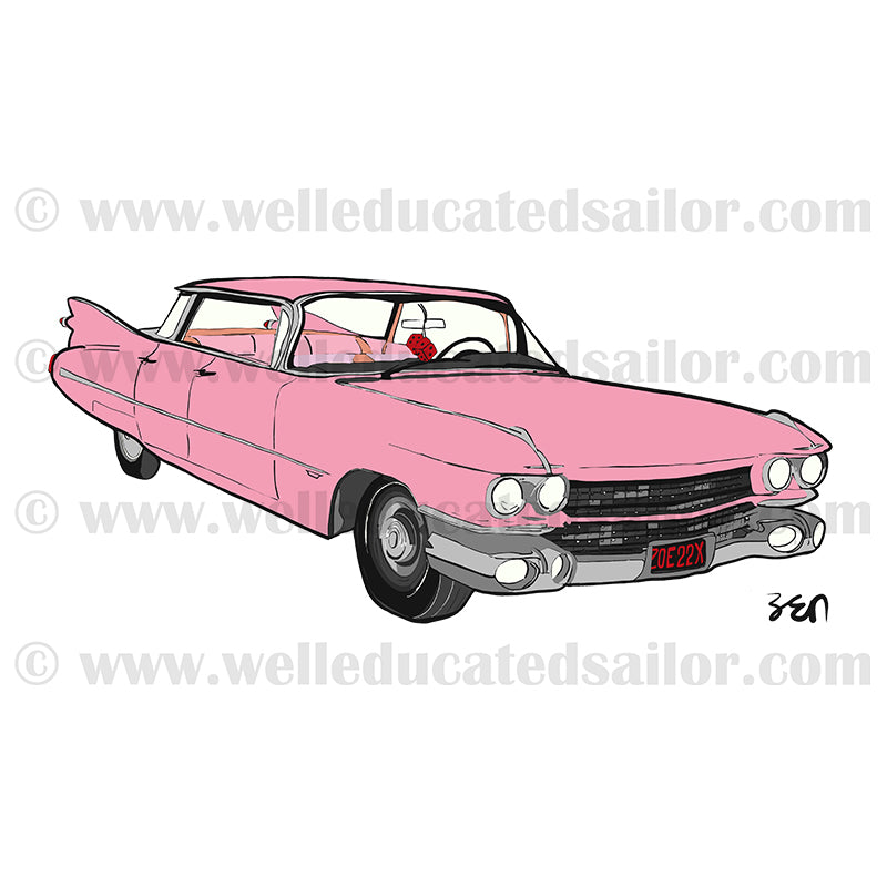 59 Cadillac Flattop Sedan Candy Pink