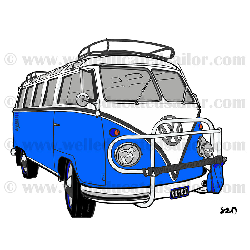 59 VW Splitscreen Kombi Van Cobalt
