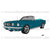 66 Ford Mustang Convertible Teal