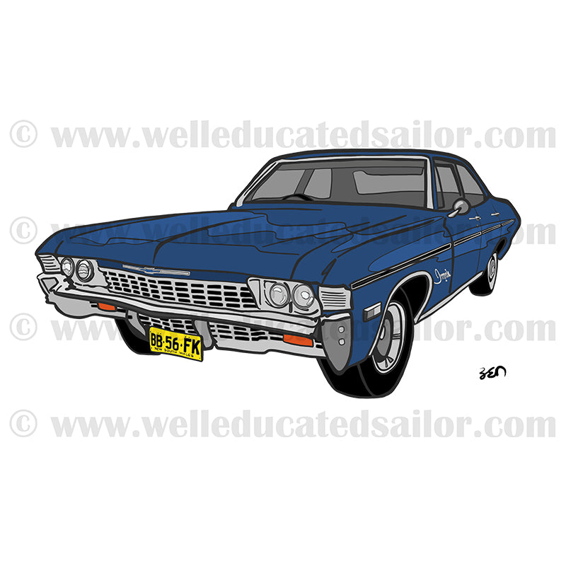 68 Chevrolet Impala Hardtop Blue