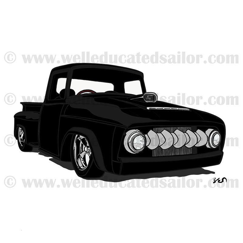 68 Dodge Custom Pick-Up Black