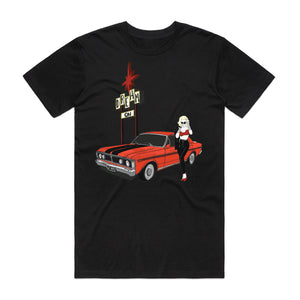 'DREAM ON FALCON' 70 FORD XY GT PINUP RETRO SIGN MENS TEE