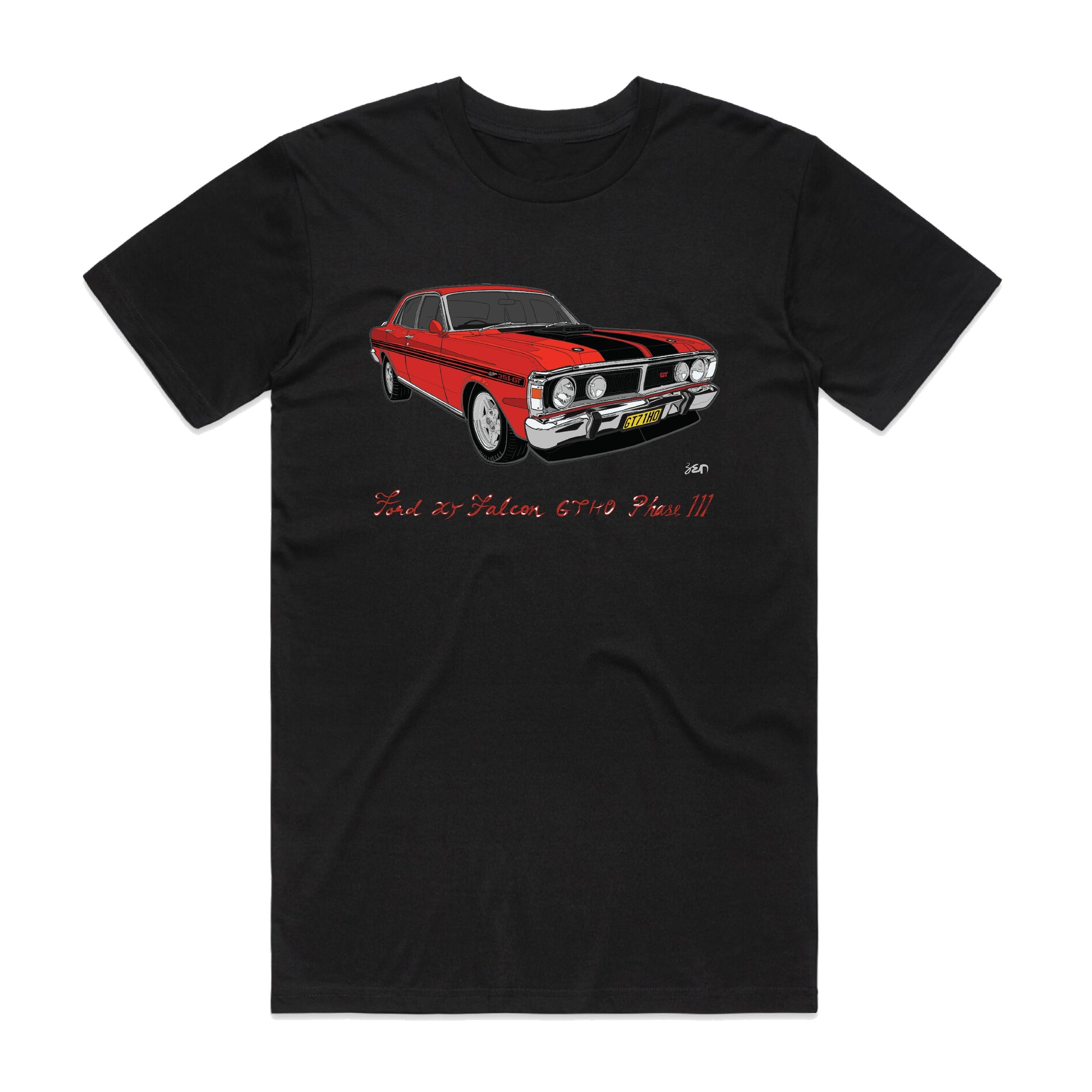 'GTHO MUSCLE CAR' 71 FORD XY FALCON PHASE III MENS TEE