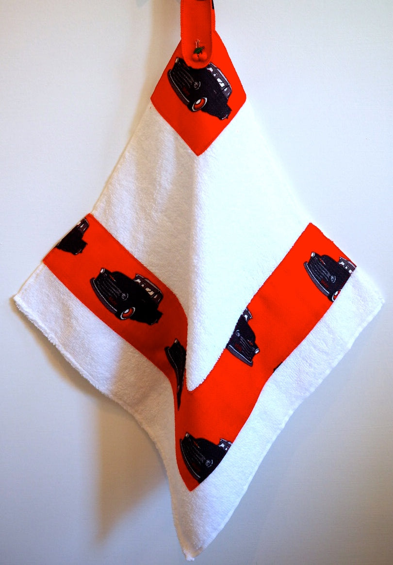Hand Towel - Red Chevy on White